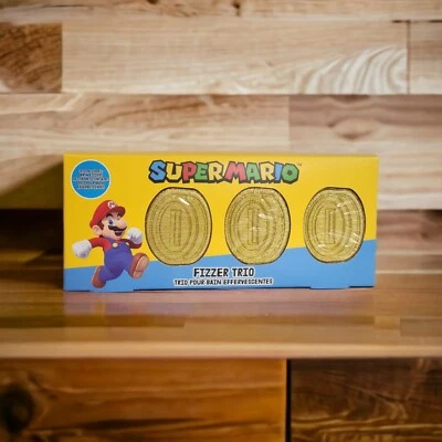 DIVASWORLD Super Mario Bath Fizzer Trion Münzform Kinder Erwachsene Badebombe Neuheit Geschenkbox