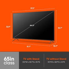 65" Class 4-Series 4K UHD HDR Smart Roku TV + App 2160p Resolution Voice Search 10