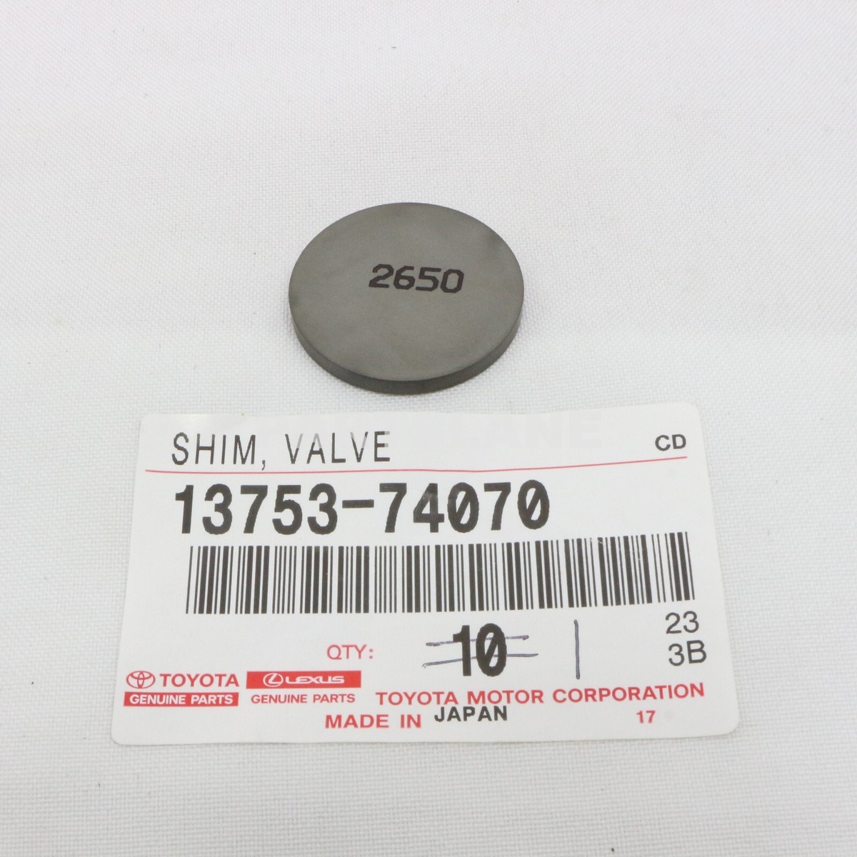 みつ 13753-74070 Toyota OEM Genuine SHIM, VALVE ADJUSTING | eBay