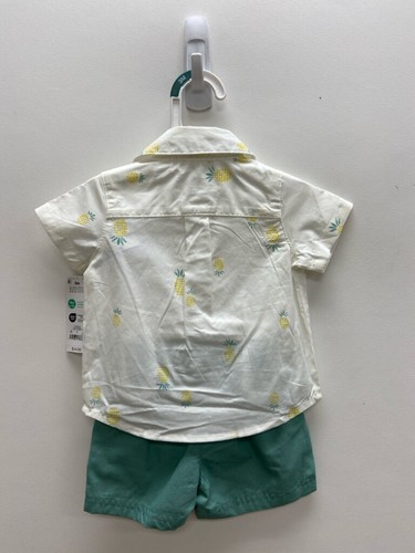 Carter's SIZE 3M White Yellow/Green Pineapple(s) Boy's 2pc - Picture 2 of 2