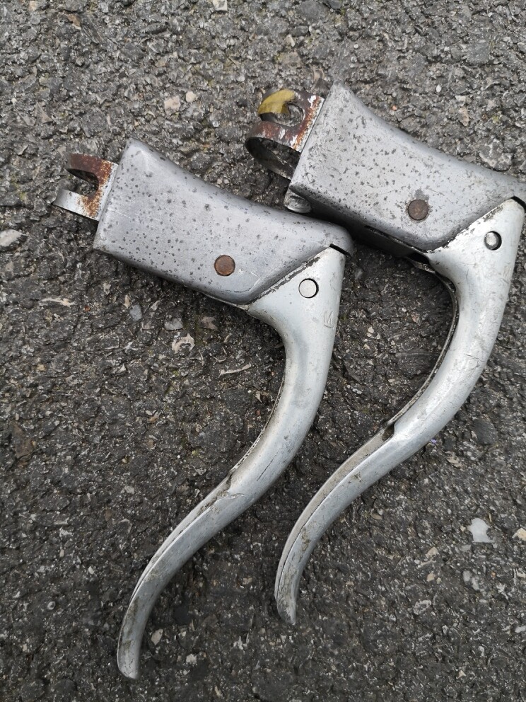 Leviers De Frein SULKY Course Vélo Vintage - Aluminium Avec Caches Cocotte