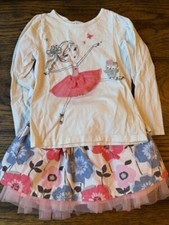 Gymboree Girls Long Sleeve Ballerina Floral Corduroy Skirt Set, Size 4T