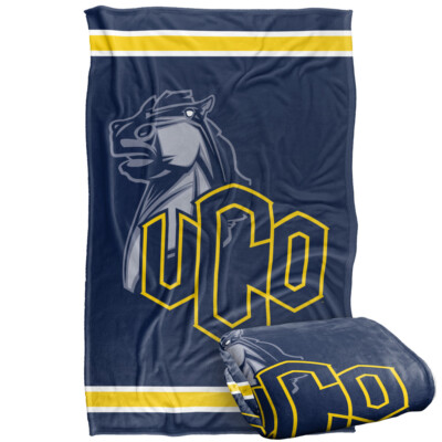 University of Central Oklahoma Primary Logo Stripes Silky Touch Throw Blanket