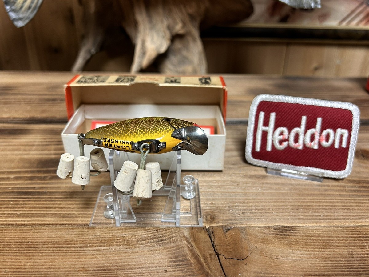 Leurre Vintage Heddon Punkinseed 740 XRY – Bois – Années 1940 – Flotteur