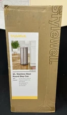 StyleWell - 8 Gal. Stainless Steel Round Step-On Trash Can