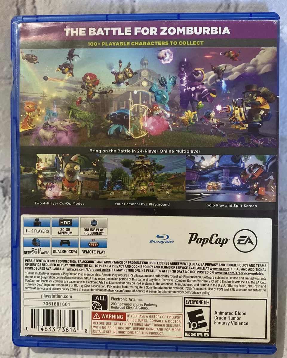  Plants vs. Zombies Garden Warfare 2 - PlayStation 4 :  Electronic Arts: Video Games