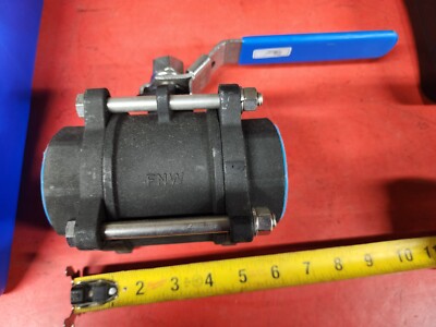 FNW 311AK 2'' 3-Piece Ball Valve Carbon Steel Full Port Threaded Class 1000 NeW