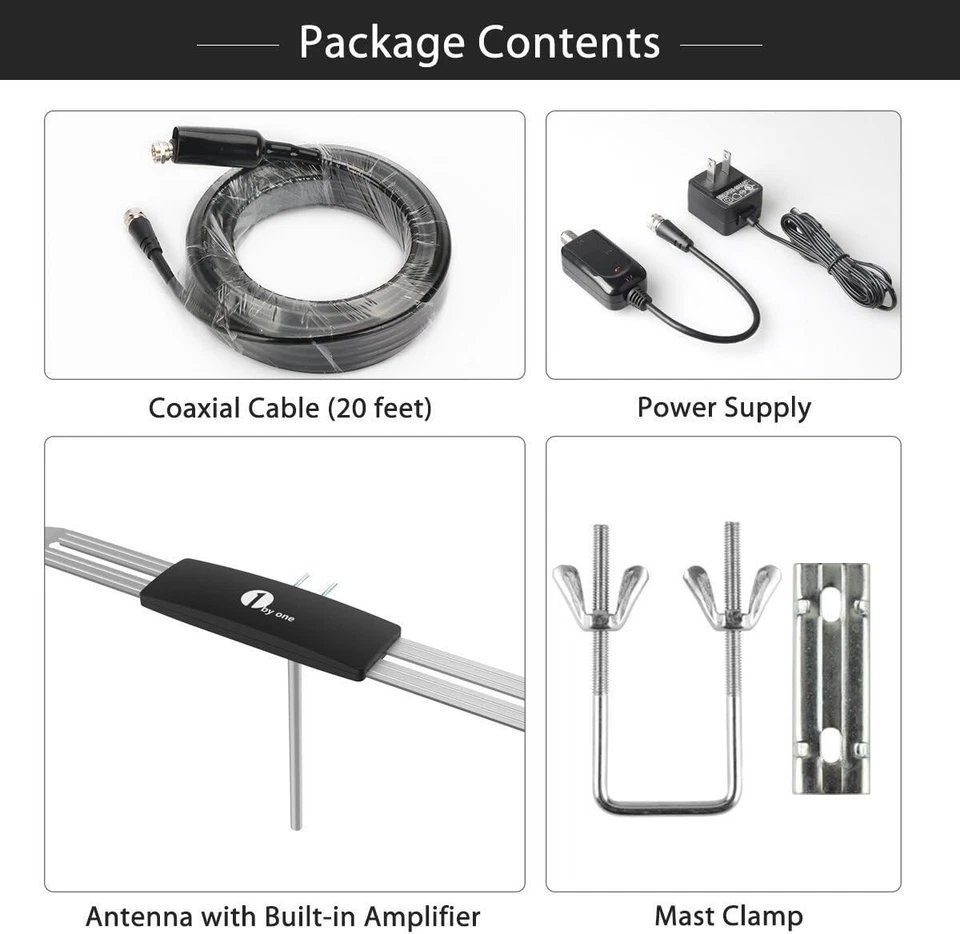 NEW! Roof Mount Winged Outdoor HD TV  VHF Antenna 80 MIles Long Range Home or RV - Image 4 of 4