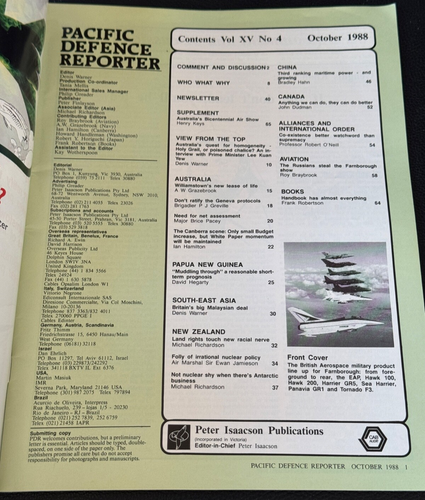 PACIFIC DEFENCE REPORTER Magazine Oct 1988 Military Fighter Planes - Foto 2 di 2