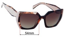 SFx Replacement Sunglass Lenses fits Prada SPR15WS - 54mm Wide