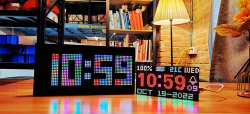 Cool NTP Clock Digital Clock colorful LED Matrix Wall Clock electronic DIY Geek - Picture 4 of 7