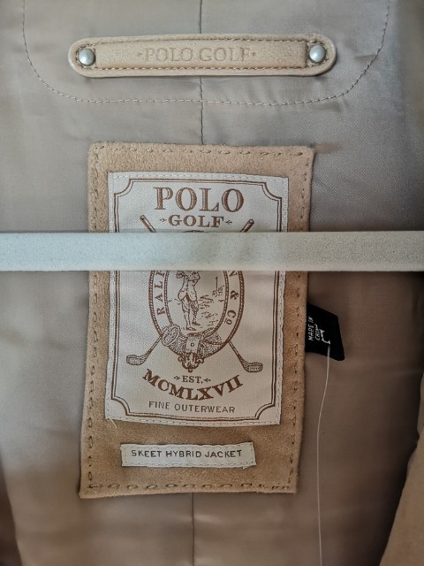 Polo Ralph Lauren Golf Skeet Hybrid Leather Wool Suede Jacket Sz L Beige NWT image 4