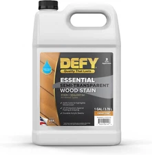 DEFY Essential Semi-Transparent Outdoor Wood Stain and Sealer in One, 1 Gallon, 