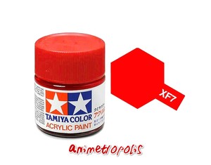 Tamiya Color Xf 7 Flat Red Model Kit Acrylic Paint 10ml Free Image Is Loading Tamiya Color Xf 7 Flat Red Model Kit