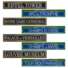 French Street Signs Paris Prop Birthday Party Decoration