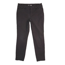 OLD NAVY Pixie High Rise Secret-Slim Pockets Black Polka Dot Pants Womens Size 4
