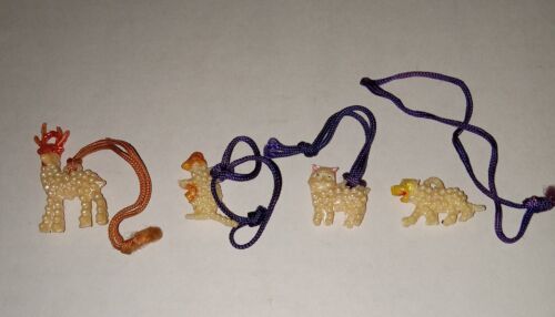 Vintage Celluloid Pearly Charms Cracker Jack Prize Deer Squirrel Cat Dog Charm