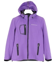 PEAK PERFORMANCE Supreme Jacket Women's XL Hooded Padded Touch Fasteners Zip