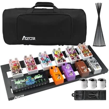 AZOR Guitar Pedal Board Aluminum Alloy And Durable Bag Guitar Parts Pedalboard
