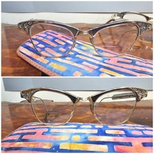 VTG 50s 2 Pair 12KGF ArtCraft 1/10 -44 Aluminum Women's Eyeglasses Cat Eye Frame