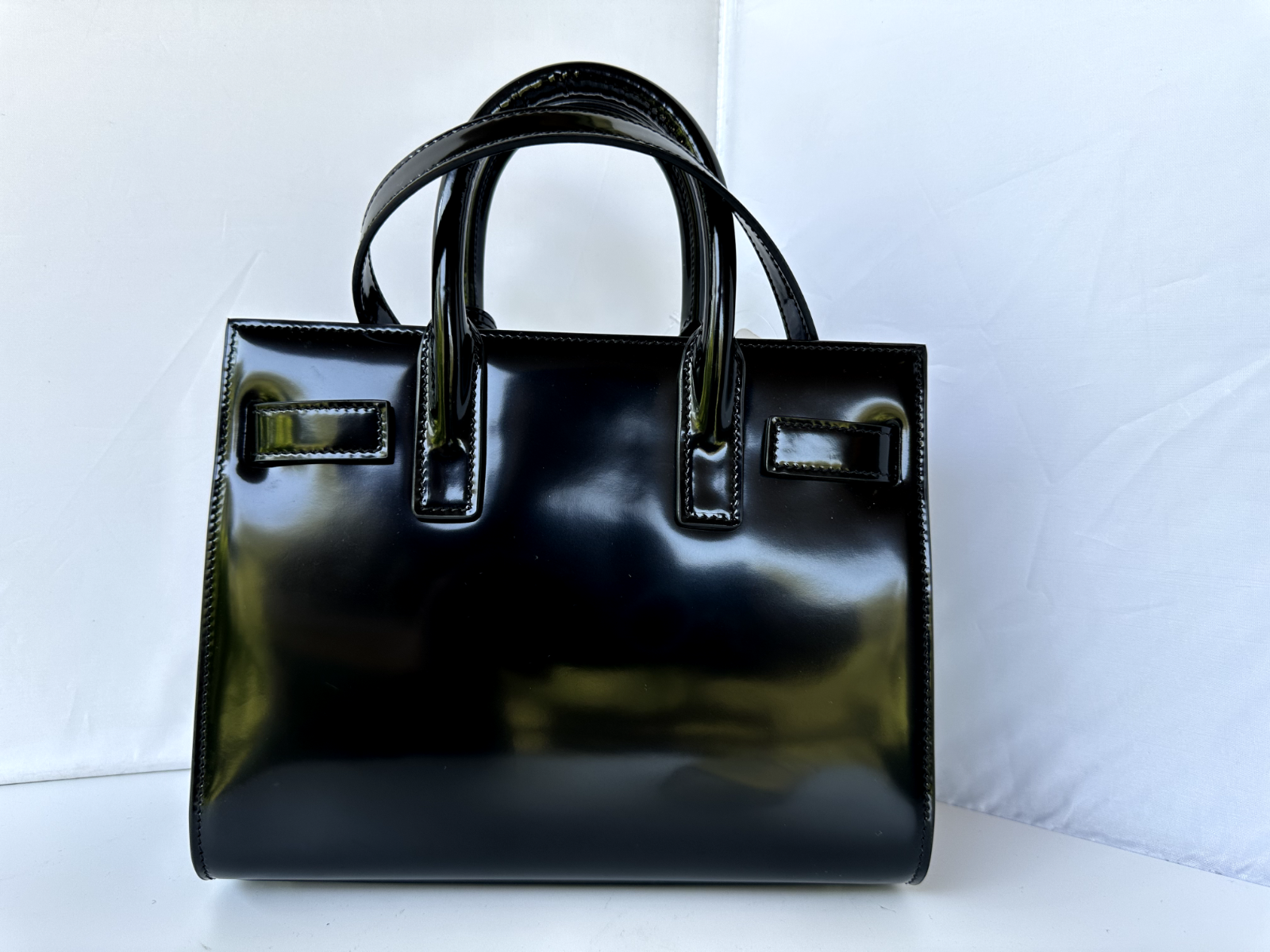 Nuova borsa Saint Laurent YSL Nano Sac De Jour donna nera borsa a mano