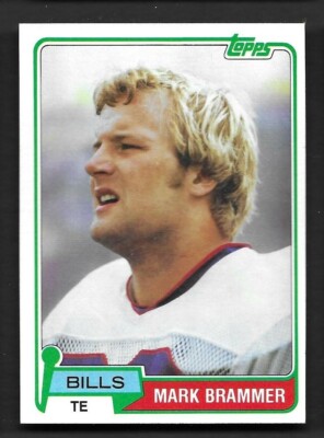 1981 Topps #283 Mark Brammer RC Buffalo Bills