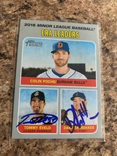 Tommy Eveld Dakota Mekkes Signed 2019 Topps Heritage Auto Rc Marlins Cubs #194