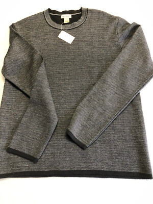 De. Coded Men's Medium Sweater Gray Knit Crew Pullover