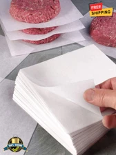 100PCS Non-Stick Patty Paper Squares Oil-Absorbing Wax Sheets for Burger