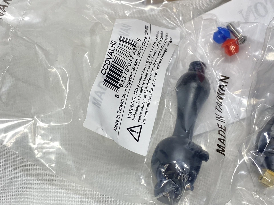 x2 Kingston Brass CC53300 Vintage Mixing Valve Quarter Turn Valve Matte Black - Image 3 of 4