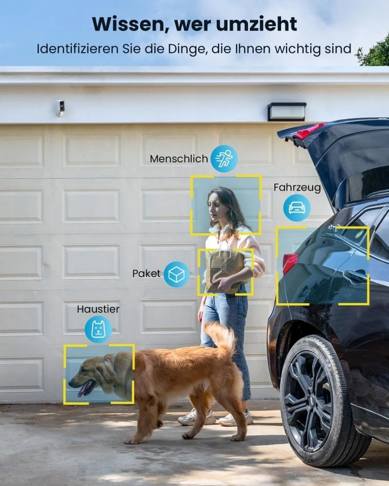 Telecamera di sicurezza 5MP ieGeek esterna batteria PIR riconoscimento persone H.265 visione notturna - Immagine 4 di 4