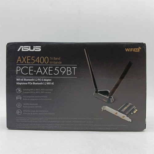 ASUS PCEAXE59BT WiFi6 6E AX5400 PCIe Adapter w/2 External Antennas Bluetooth 5.2 - Afbeelding 2 van 8