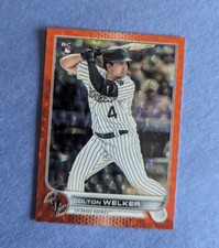 2022 Topps Series 2 Base Orange Foil Colton Welker #/299 Colorado Rockies