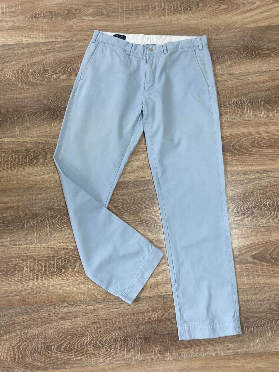 Polo Ralph Lauren Stretch Flat Front Chino Pants Light Blue Polo Ralph Lauren Stretch Flat Front Chino Pants Light Blue
