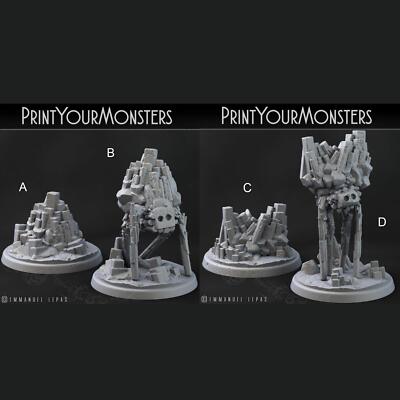 3D Printed Print Your Monsters Terranids Basalt Earth Elemental Set 28mm - 32mm