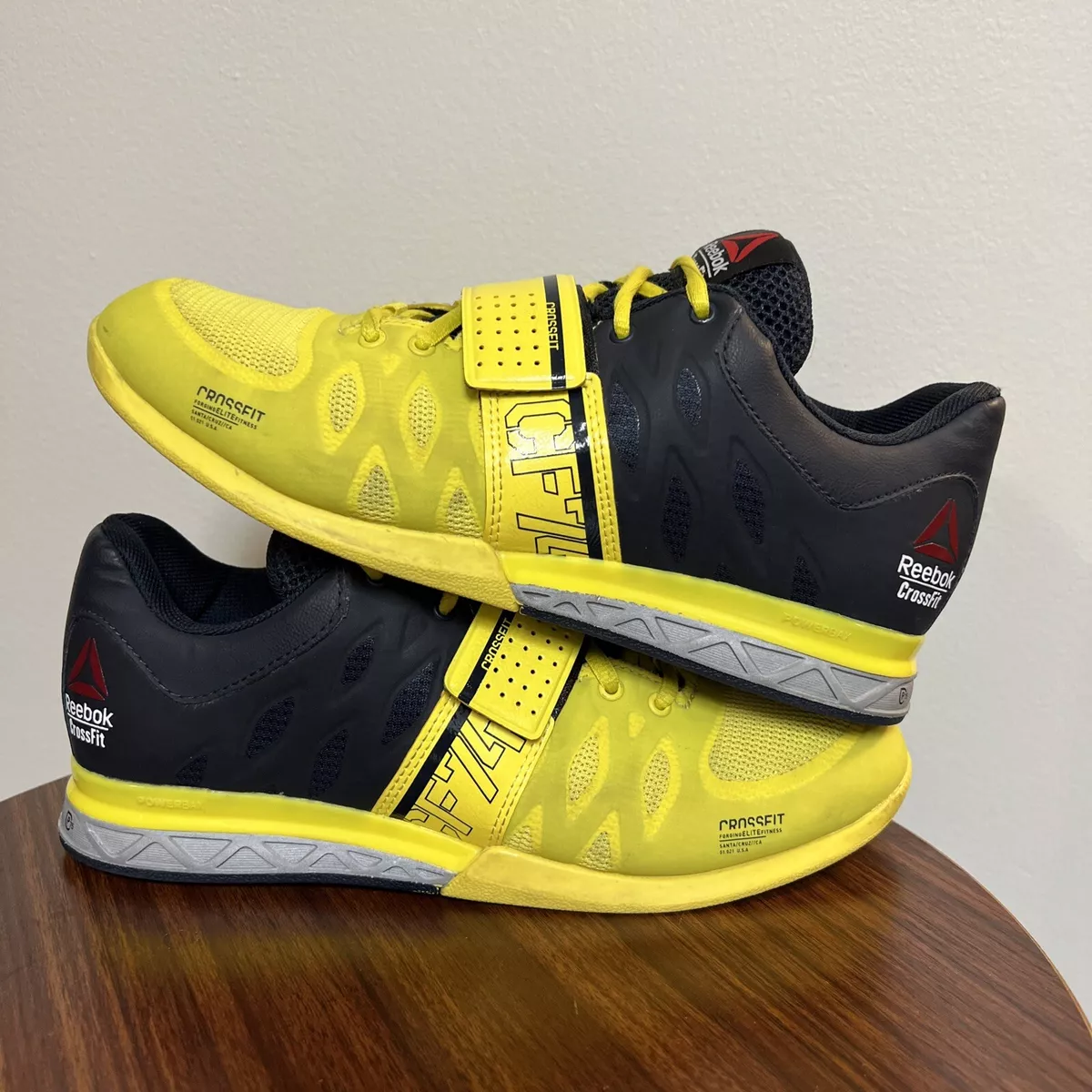 REEBOK CF74 Women's Power Weight Lifting Shoes Sz 9 with straps Yellow eBay