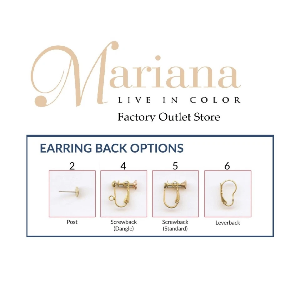 Pendientes Por Mariana Mujer Hermosos Tres Piedras 7 mm Cristales Swarovski Foto 4 de 4