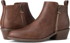 Rollda Women's Ankle Boots Low Heel Ankle Side Zipper Short Boots Size 8.5