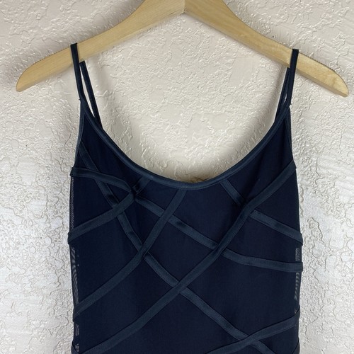 Vtg Cache S Maxi Slip Dress Black Mesh Whimsigoth Y2K Gown Strappy Witchy Grunge - Picture 2 of 8