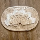KULTURA SINAMAY Scrunch Placemat & Napkin, Coaster, Napkin Ring, Set Of 6 NWT