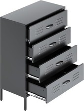 Elegro Metal 4 Drawers Dresser, Chest of Drawers for Bedroom, Storage Cabinet