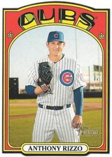 2021 Topps Heritage ANTHONY RIZZO 1972 Die-Cuts - CHICAGO CUBS - #72DC-16