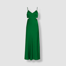 slim fit dress slacks A.L.C. Women's Lara Pleated One-Shuolder Gown - Ivy main image 0