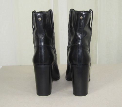 NEW KATE SPADE Baise Pull-On Black Calf Leather Boot 4" Stacked Heel US 10 $375 - Picture 8 of 12