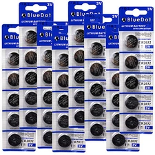 40X CR2032 DL2032 ECR2032 5004LC 3 Volt Button Cell Battery BlueDot batteries
