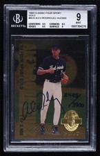 1993 Classic Four Sport Collection Gold Alex Rodriguez BGS 9 MINT Auto 04b0