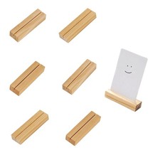 6 Pcs Wood Place Card Holders, Wooden Table Number Stands, Wooden Picture Holder