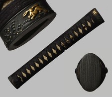 Tsuka - Elegant Edo-Style Katana Tsuka – “Moonlit Water Hares” Theme