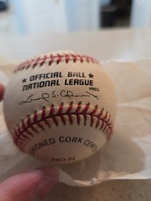 Official NL baseball featuring signature of league president Leonard S Coleman