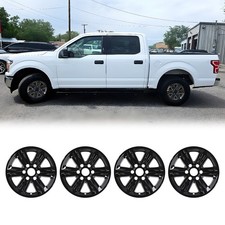 4 Black 2015-2020 Ford F150 Xlt 17 Alloy Wheel Skin Full Rim Covers Hub Caps 4 Black 2015-2020 Ford F150 Xlt 17 Alloy Wheel Skin Full Rim Covers Hub Caps